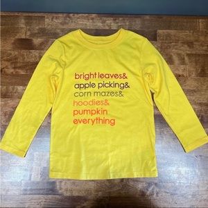 NWT Boy’s 5t Cat & Jack “Fall Favorite Things” tshirt